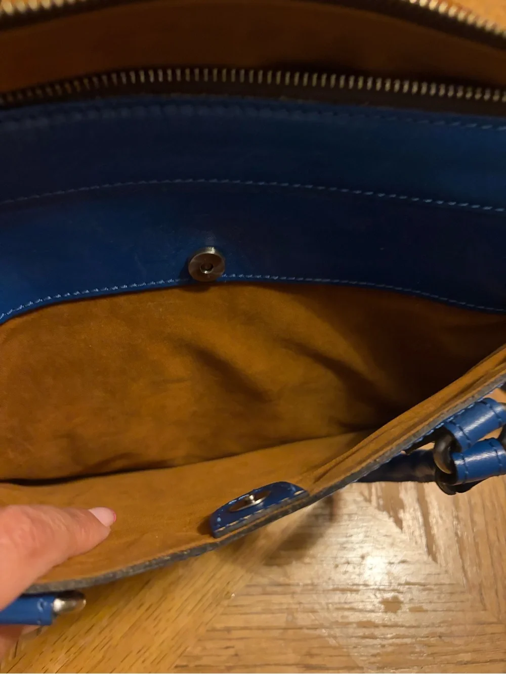 Patricia Nash Blue Floral Embossed Leather Satchel - Women Bags